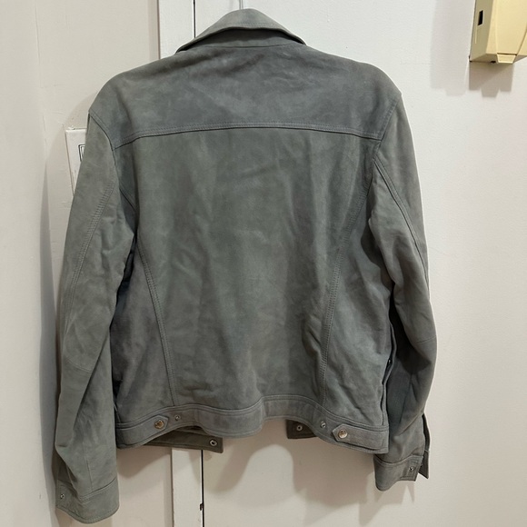 Reiss grey suede trucker jacket - Picture 2 of 2